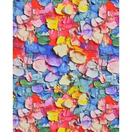 Džersio trikotažas su skaitmenine spauda Painted Flower